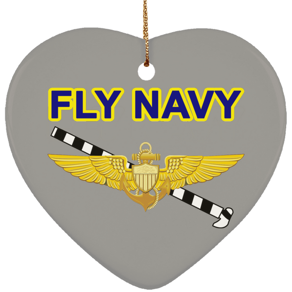 Fly Navy Tailhook 1 Ornament - Heart