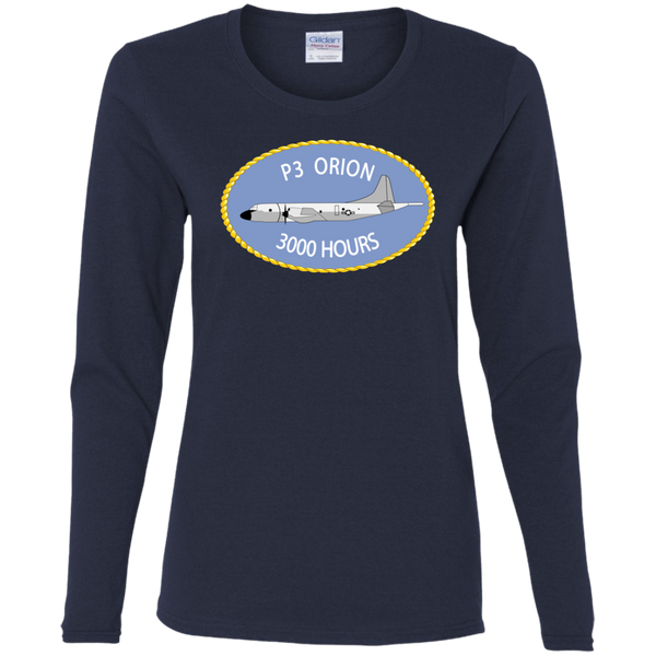 P-3 Orion 9 3000 Ladies' Cotton LS T-Shirt