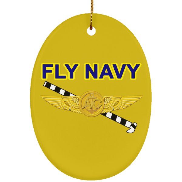 Fly Navy Tailhook 2 Ornament - Oval