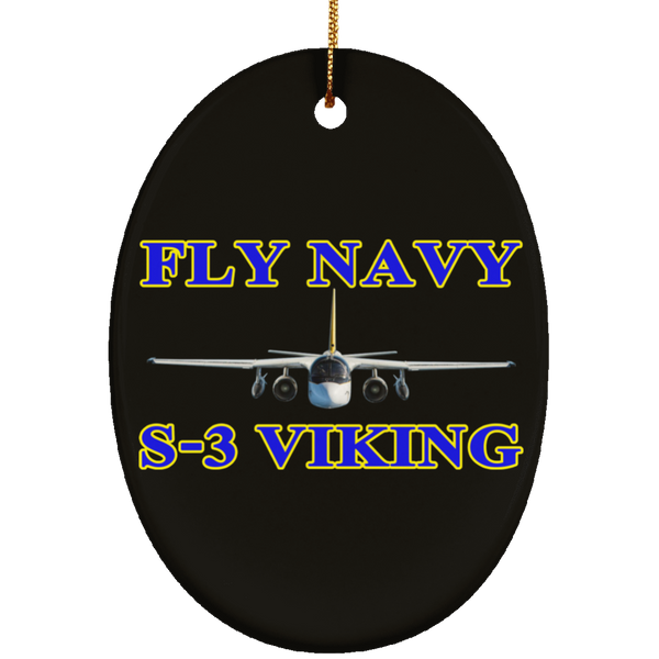 Fly Navy S-3 1 Ornament - Oval