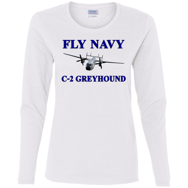 Fly Navy C-2 1 Ladies' Cotton LS T-Shirt