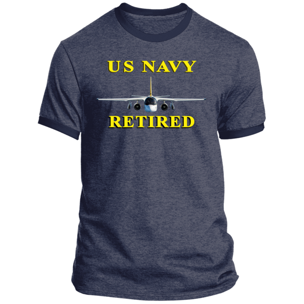 Navy Retired 2 Ringer Tee