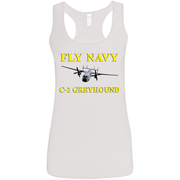 Fly Navy C-2 3 Ladies' Softstyle Racerback Tank