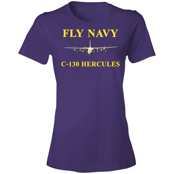 Fly Navy C-130 3 Ladies' Lightweight T-Shirt