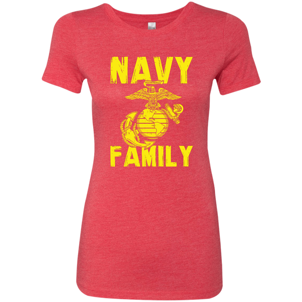 Navy Family Semper Fi 1 Next Level Ladies' Triblend T-Shirt