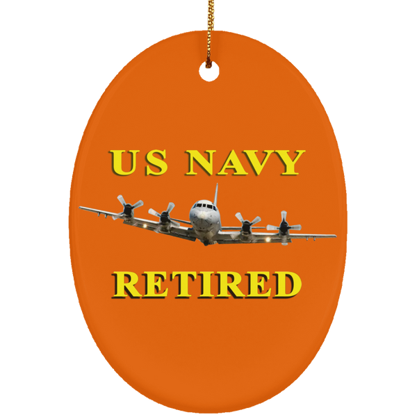 Navy Retired 1 Ornament - Oval