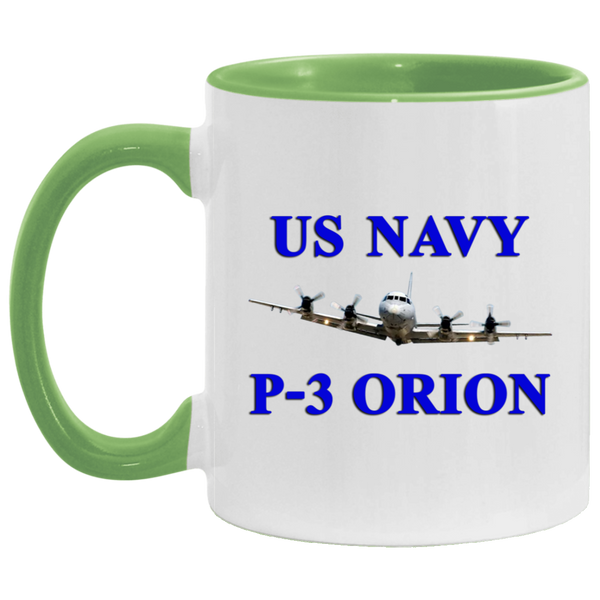 US Navy P-3 1 Accent Mug - 11oz