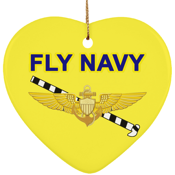 Fly Navy Tailhook 1 Ornament - Heart