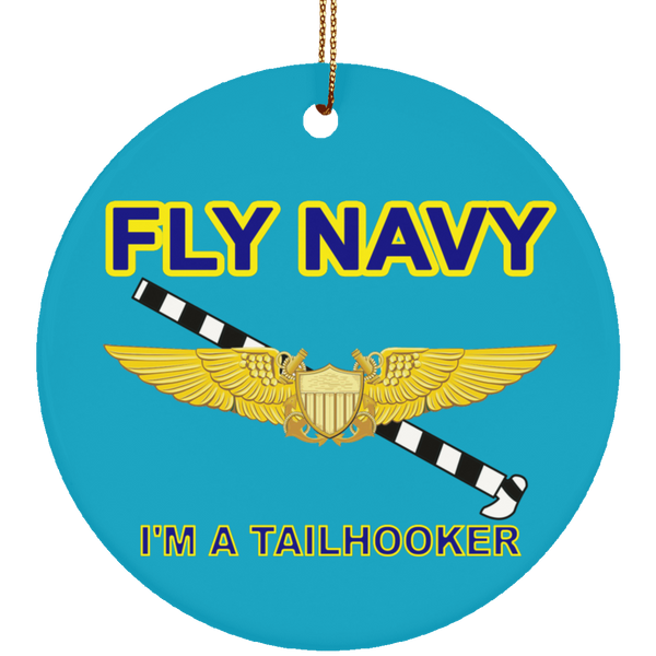 Fly Navy Tailhooker 3 Ornament - Circle