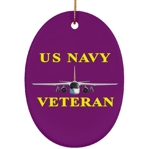 Navy Vet 3 Ornament - Oval