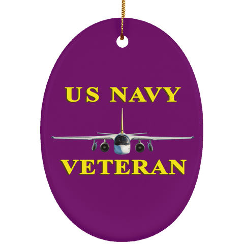 Navy Vet 3 Ornament - Oval