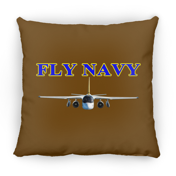 Fly Navy S-3 2 Pillow - Square - 16x16