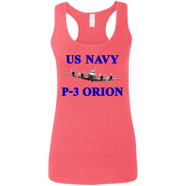 US Navy P-3 1 Ladies' Softstyle Racerback Tank