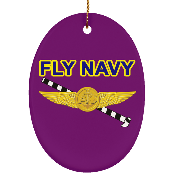 Fly Navy Tailhook 2 Ornament - Oval