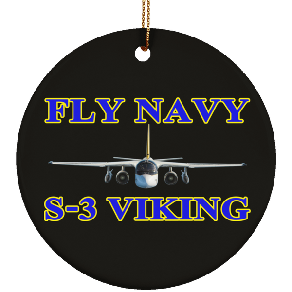 Fly Navy S-3 1 Ornament – Circle