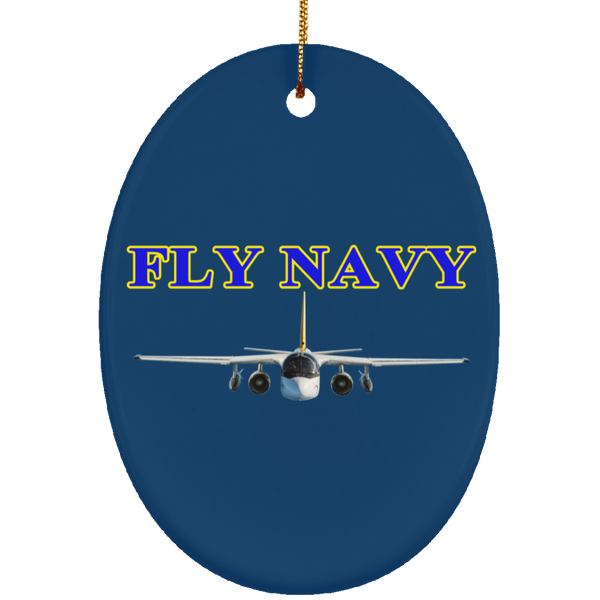 Fly Navy S-3 2 Ornament - Oval