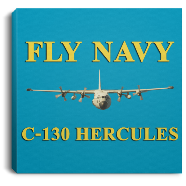 Fly Navy C-130 3 Canvas -  Square .75in Frame