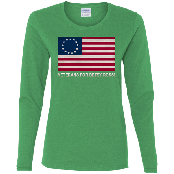 Betsy Ross Vets 2 Ladies' Cotton LS T-Shirt
