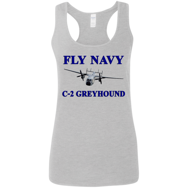 Fly Navy C-2 1 Ladies' Softstyle Racerback Tank