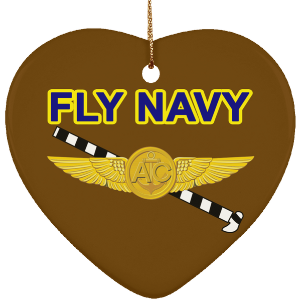 Fly Navy Tailhook 2 Ornament - Heart