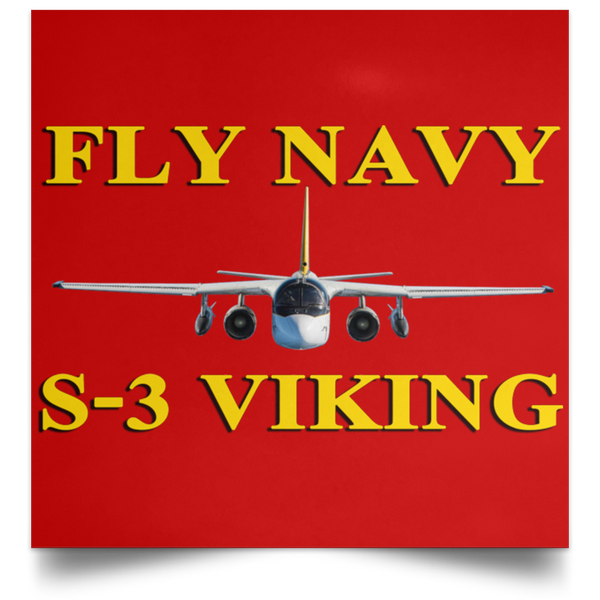 Fly Navy S-3 3 Poster - Square