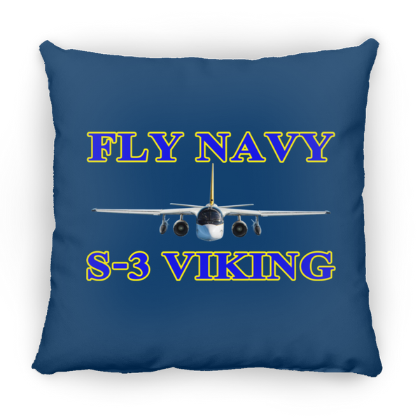 Fly Navy S-3 1 Pillow - Square - 16x16