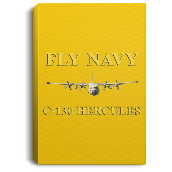 Fly Navy C-130 3 Canvas -  Portrait .75in Frame