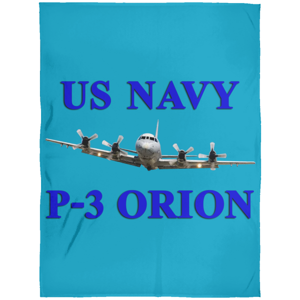 US Navy P-3 1 Blanket - Arctic Fleece Blanket 60x80