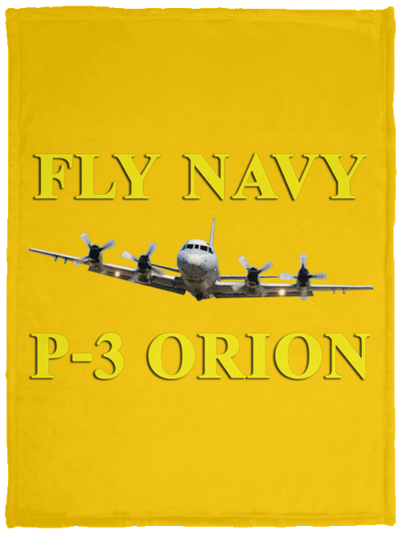 Fly Navy P-3 3 Blanket - Cozy Plush Fleece Blanket - 30x40