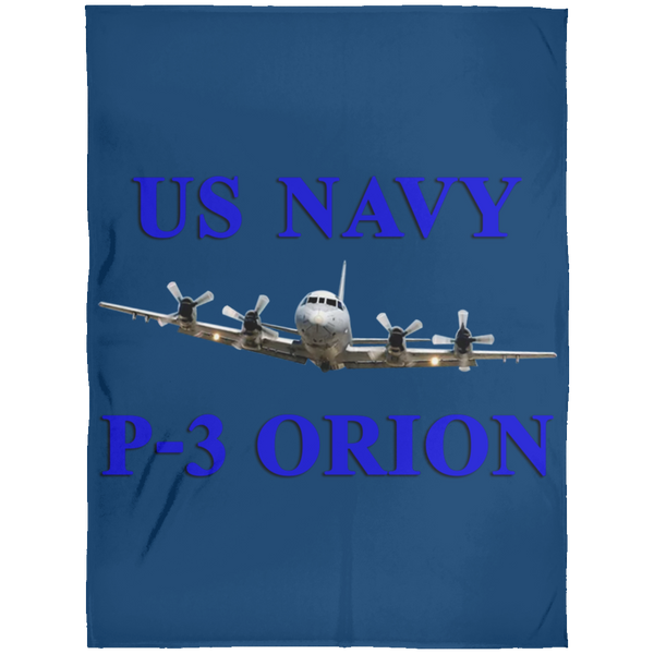 US Navy P-3 1 Blanket - Arctic Fleece Blanket 60x80