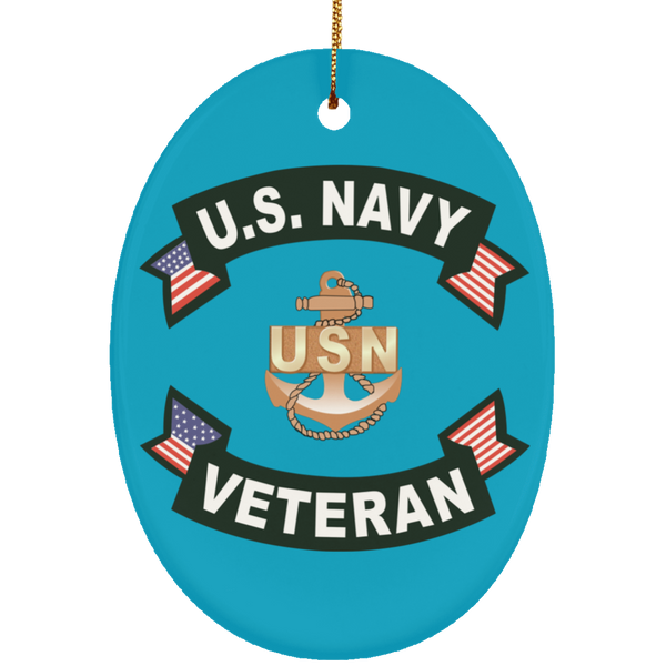 Navy Vet 1 Ornament - Oval