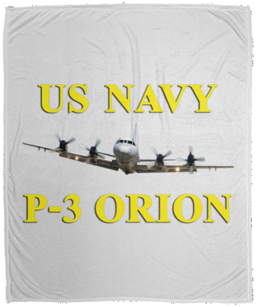 US Navy P-3 3 Blanket - Cozy Plush Fleece Blanket - 50x60