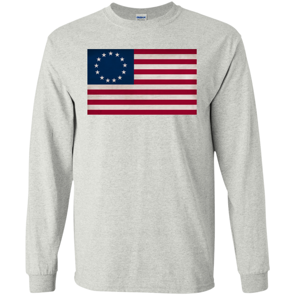 Betsy Ross Flag LS Cotton Ultra T-Shirt