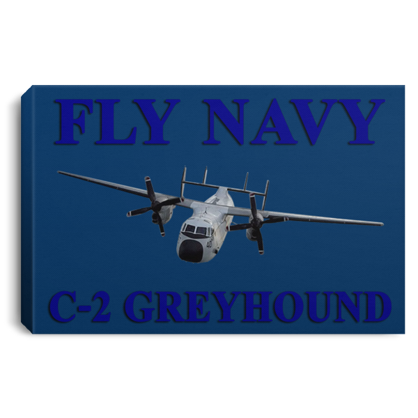 Fly Navy C-2 1 Canvas - Landscape .75in Frame