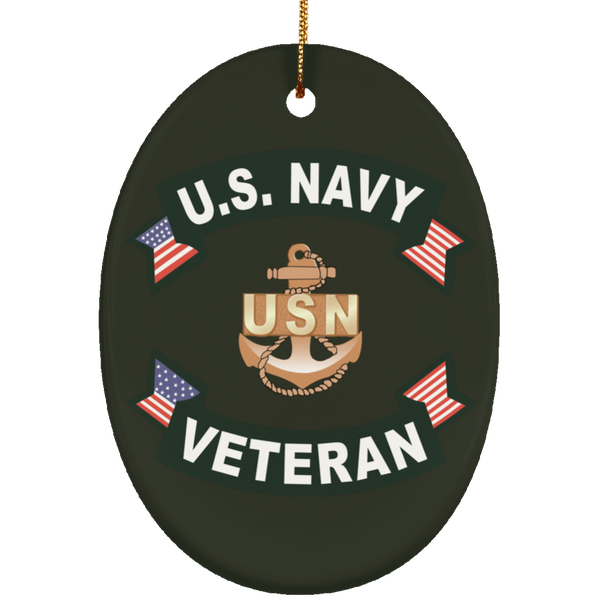 Navy Vet 1 Ornament - Oval