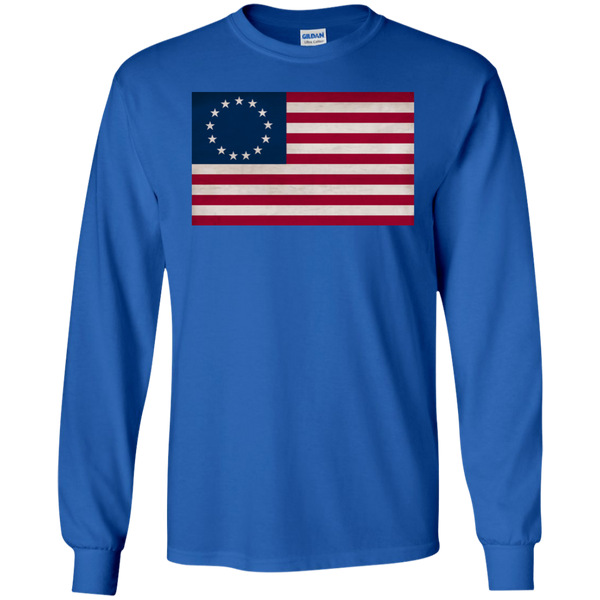 Betsy Ross Flag LS Cotton Ultra T-Shirt