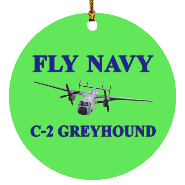 Fly Navy C-2 1 Ornament - Circle