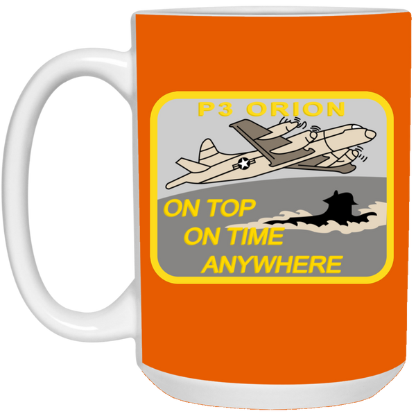 P-3 On Top White Mug - 15oz