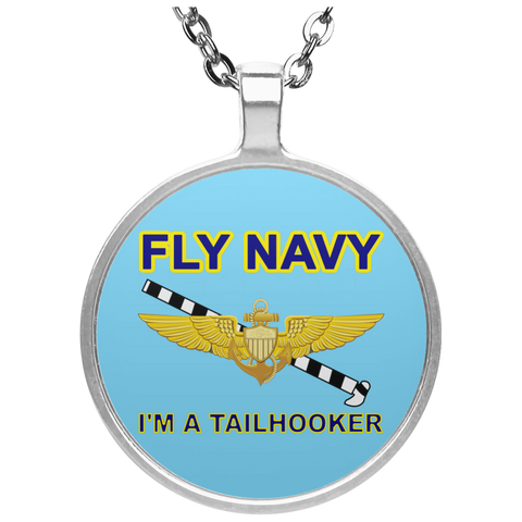 Fly Navy Tailhooker Necklace - Circle