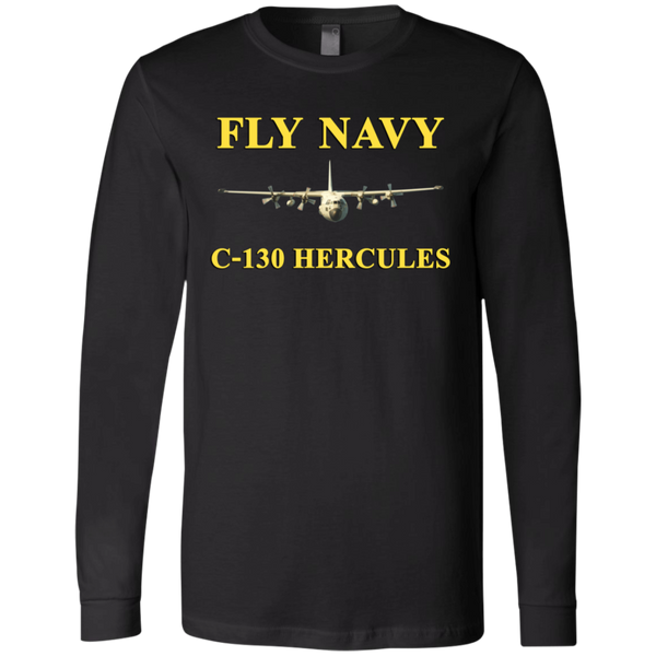 Fly Navy C-130 3 Jersey LS T-Shirt