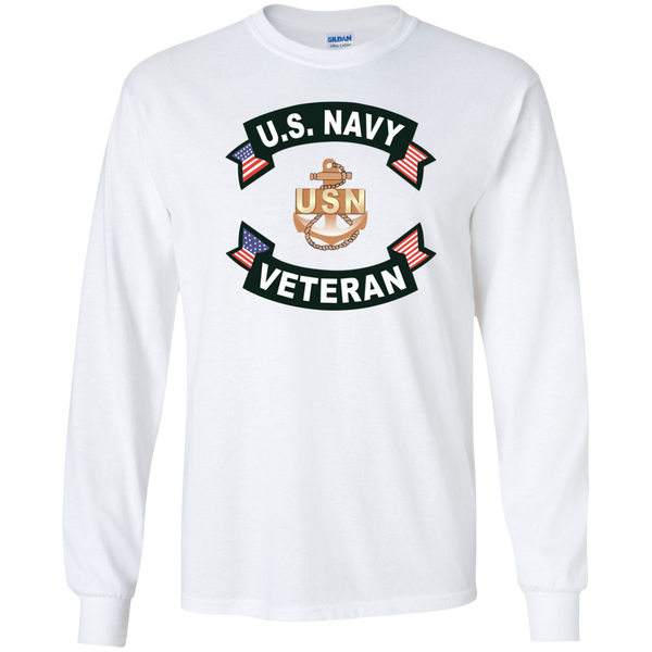 Navy Veteran 1 LS Ultra Cotton Tshirt