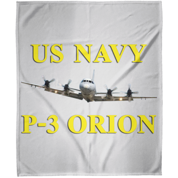 US Navy P-3 3 Blanket - Arctic Fleece Blanket 50x60