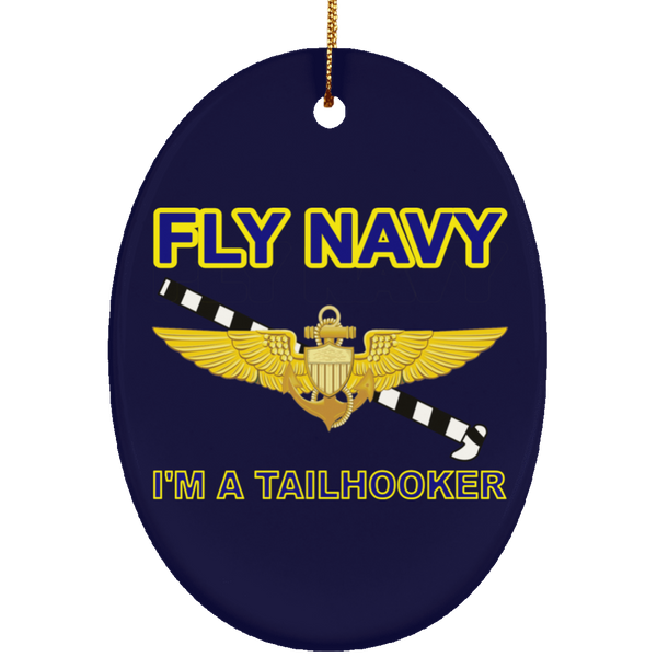 Fly Navy Tailhooker Ornament - Oval