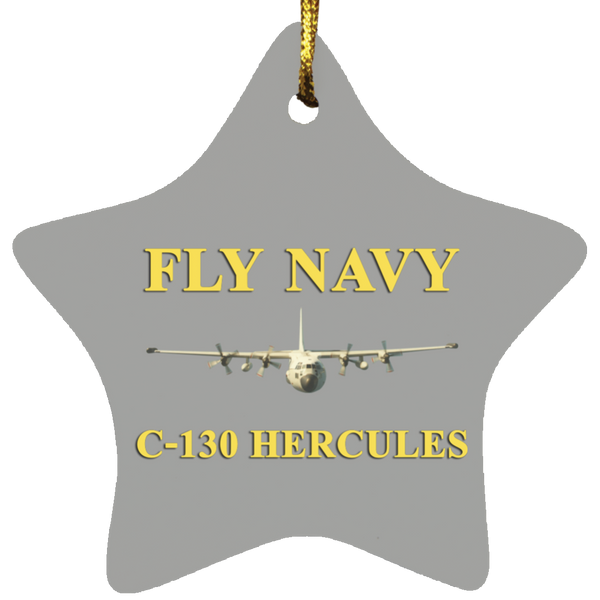 Fly Navy C-130 3 Ornament Ceramic - Star