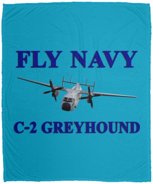 Fly Navy C-2 1 Blanket - Cozy Plush Fleece Blanket - 50x60