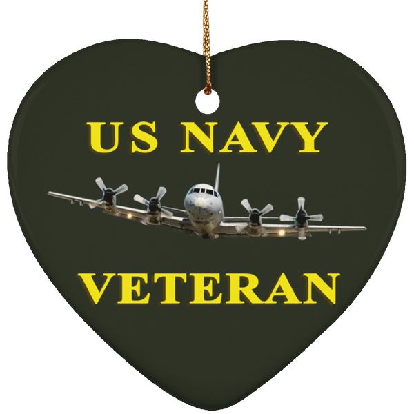 Navy Vet 2 Ornament - Heart