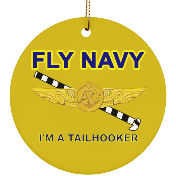 Fly Navy Tailhooker 2 Ornament - Circle