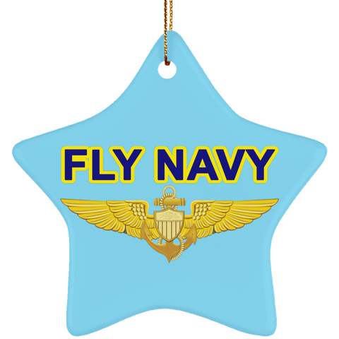 Fly Navy Aviator Ornament - Star