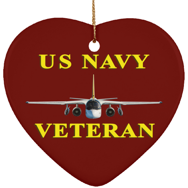 Navy Vet 3 Ornament - Heart