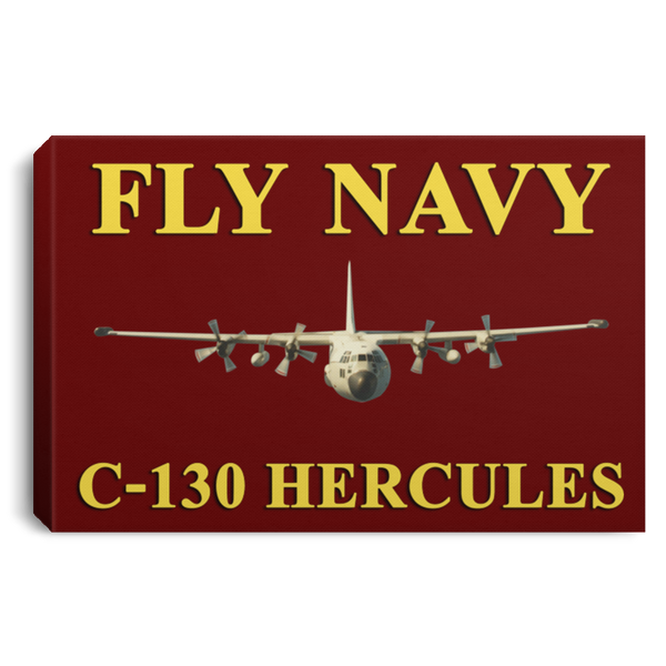 Fly Navy C-130 3 Canvas -  Landscape .75in Frame